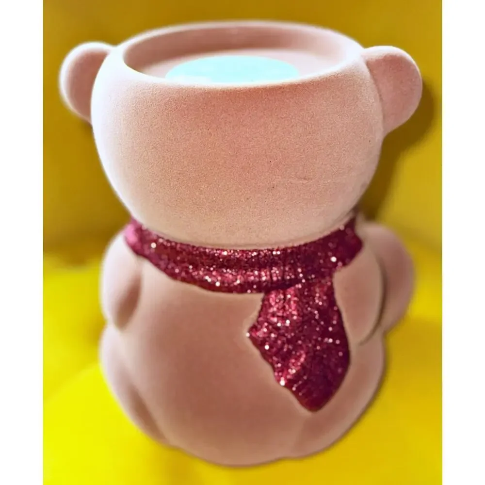 Bath & Body Works Teddy Bear with Present Box 3-Wick Candle Holder Christmas - Picture 4 of 7